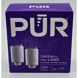 PUR‎ RF-3375 Faucet Water Filter Replacement 2 Pack Certified Lead Reduction New